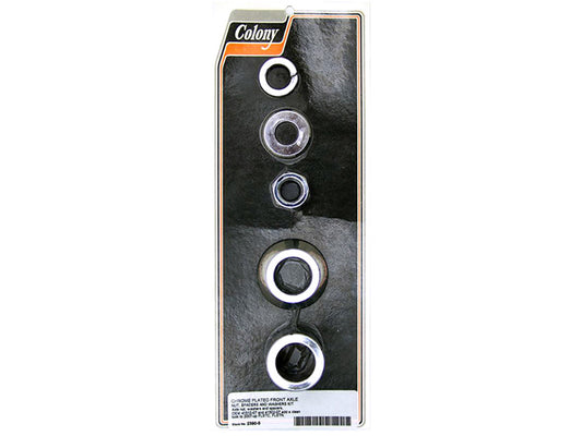 Front Axle Spacer Kit - Chrome. Fits Heritage Softail 2007-2017 & Softail Deluxe 2007-2017 - Colony Machine