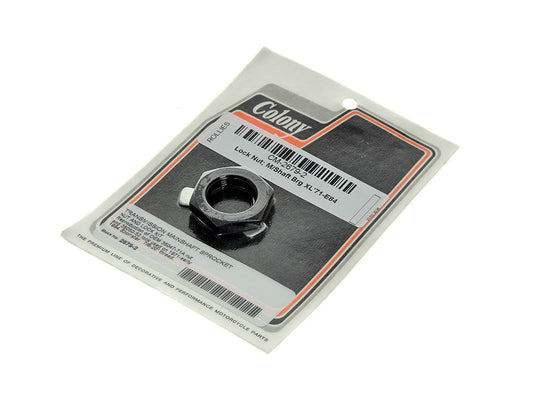 Transmission Mainshaft Bearing Lock Nut with Lockwasher. Fits Sportster 1971-1984 - Colony Machine