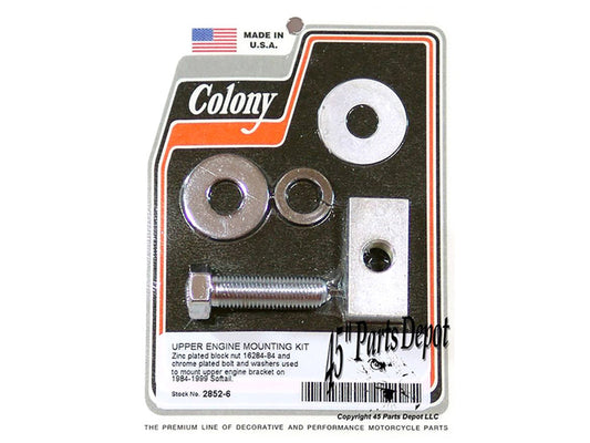 Top Motor Mount Block - Chrome. Fits Softail 1984-1999. - Colony Machine