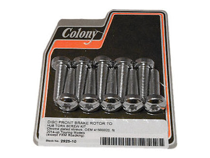 Front Disc Rotor Bolts - Pack of 10. Fits Touring 2014up with Traditional Hub Mount Discs. - Colony Machine