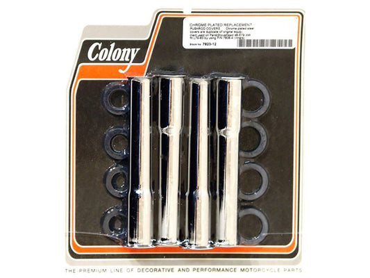Lower Pushrod Covers - Chrome. Fits Pan & Shovel 1948- Early 1979. - Colony Machine