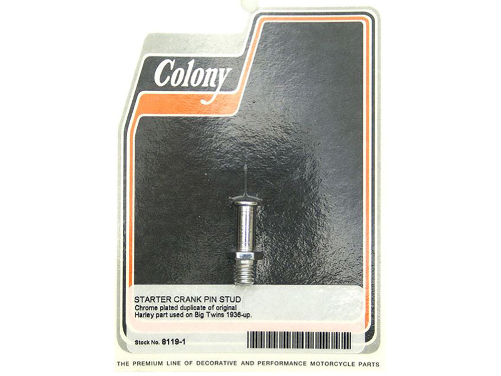 Kick Start Spring Stud - Chrome. Fits Big Twin 1936-1984. - Colony Machine
