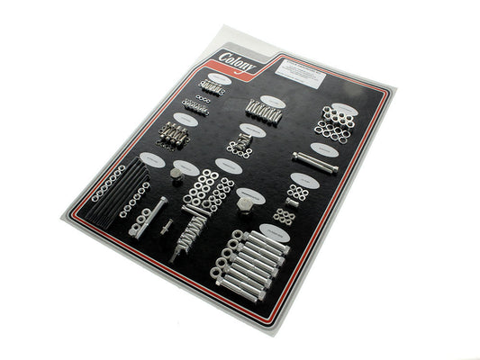 Complete Stock Hardware Kit - CAD Plated. Fits Big Twin 1958-1965 with Panhead Engine - Colony Machine