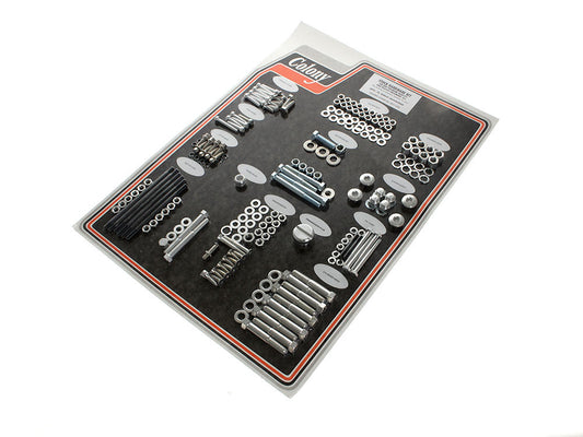 Complete Stock Hardware Kit - CAD Plated. Fits Big Twin 1970-1975 with Shovelhead Engine - Colony Machine