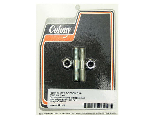 Lower Fork Stud & Nut Kit. Fits FL 1949-1977. - Colony Machine
