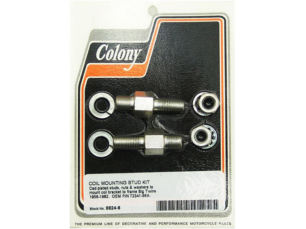 Coil Mount Stud Kit. Fits Big Twin 1956-1982. - Colony Machine