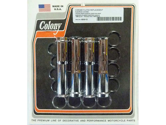 Lower Pushrod Covers - Chrome. Fits Evo 1984up & Sportster 1986-1990. - Colony Machine