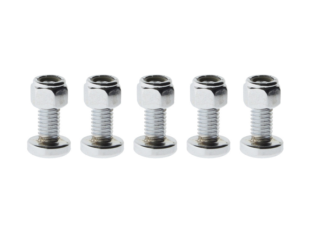 Rear Disc Rotor Bolts with Nyloc Nuts - Chrome. Fits H-D Big Twin 1992up & Sportster 1992-2021 - Colony Machine