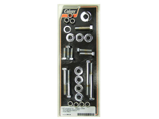 Engine Mount Bolt Kit - Chrome. Fits Softail 1984-1999. - Colony Machine