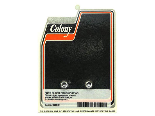 Fork Slider Drain Plug. Fits FL 1949-Early 1977. - Colony Machine