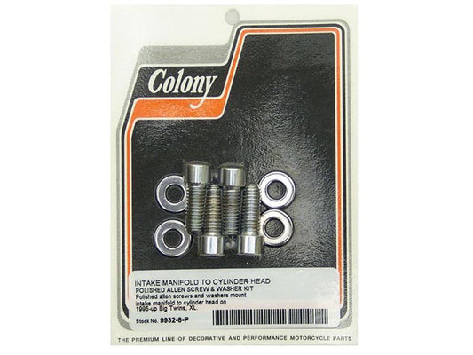 Intake Manifold Bolt Kit. Fits Big Twin & Sportster 1995-2006 with CV Carburettor. - Colony Machine