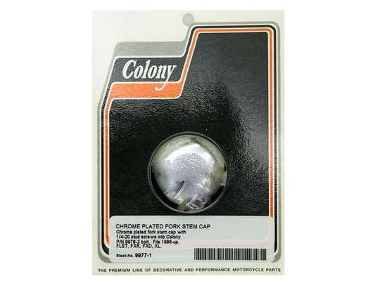 Fork Stem Cap. Fits Sportster, FXR, Dyna with Narrow Glide Front Ends & Heritage Softail 1986-2017. - Colony Machine