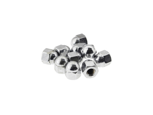 12-24 UNF Acorn Nut - Chrome - Pack of 10 - Colony Machine