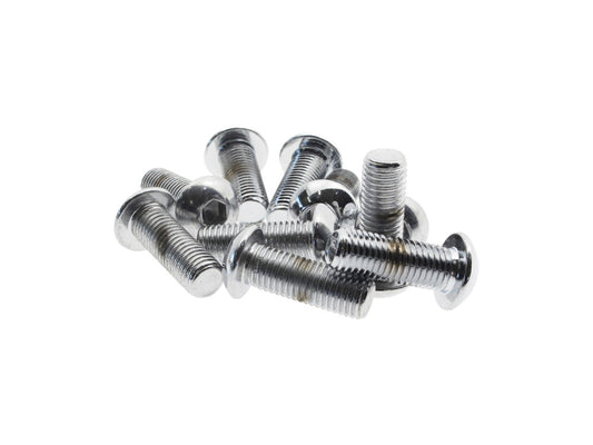 5/16-24 x 7/8in. UNF Button Head Allen Bolts - Chrome. Pack 10. - Colony Machine