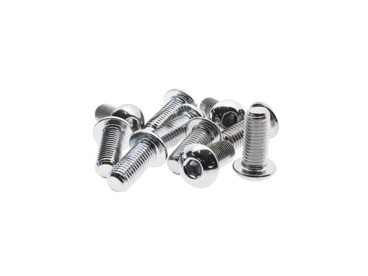 5/16-24 x 3/4in. UNF Button Head Allen Bolts - Chrome. Pack 10. - Colony Machine