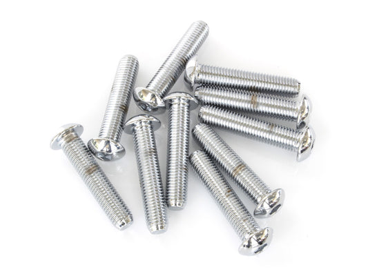 5/16-24 x 1-1/2in. UNF Button Head Allen Bolts - Chrome. Pack 10. - Colony Machine
