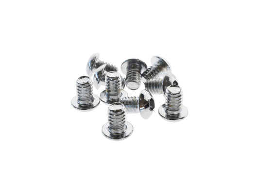 1/4-20 x 3/8in. UNC Button Head Allen Bolts - Chrome. Pack 10. - Colony Machine