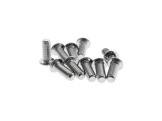 1/4-20 x 5/8in. UNC Button Head Allen Bolts - Chrome. Pack 10. - Colony Machine