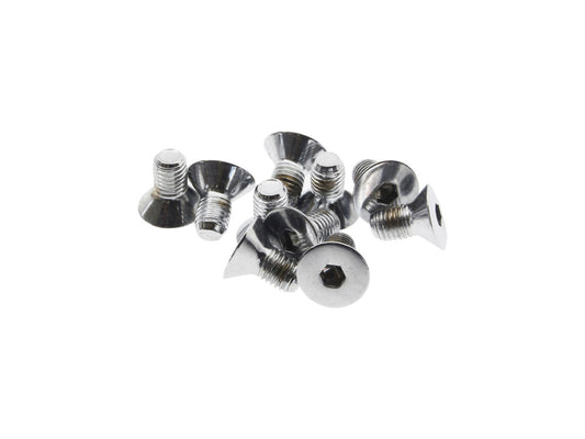1/4-28 x 1/2in. UNF Flat Head Allen Bolts - Chrome. Pack 10. - Colony Machine