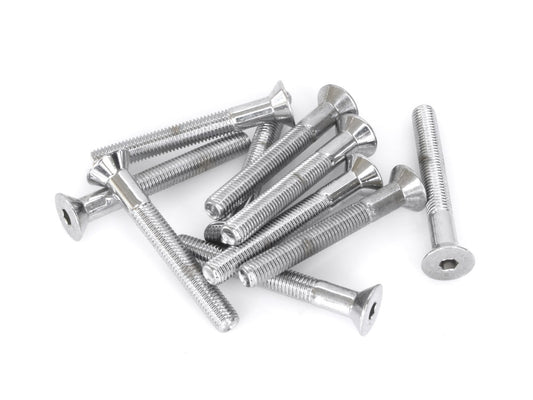 1/4-28 x 2in. UNF Flat Head Allen Bolt - Chrome. Pack 10. - Colony Machine