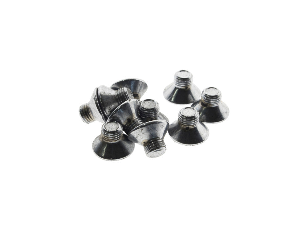 3/8-24 x 1/2in. UNF Flat Head Allen Bolts - Chrome. Pack 10. - Colony Machine