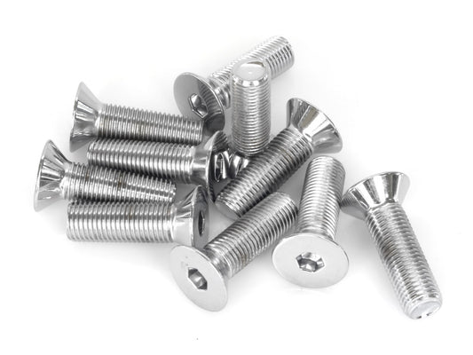 7/16-20 x 1-1/2in. UNF Flat Head Allen Bolt - Chrome. Pack 10. - Colony Machine