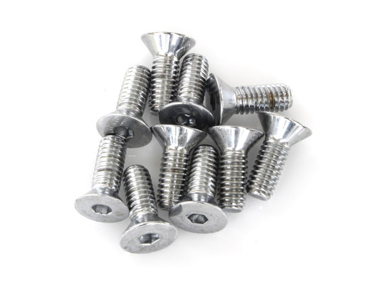 5/16-18 x 7/8in. UNC Flat Head Allen Bolts - Chrome. Pack 10. - Colony Machine