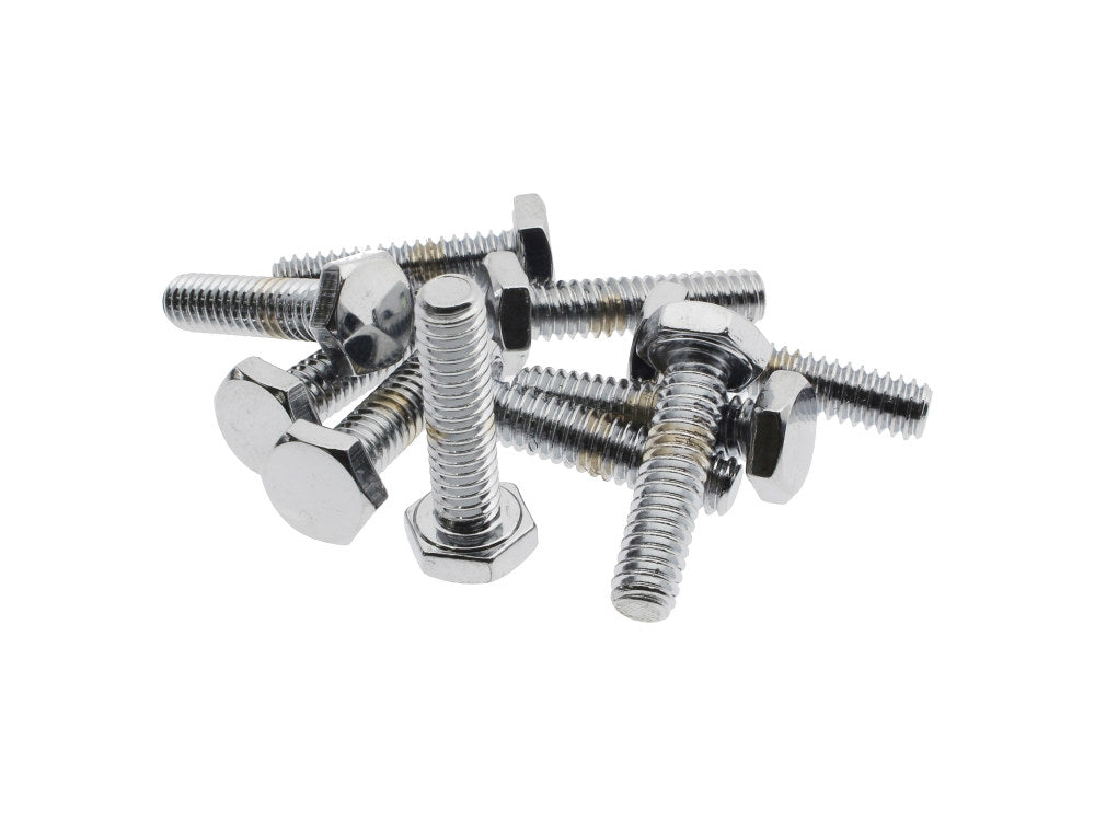 1/4-20 x 1in. UNC Hex Head Bolts - Chrome. Pack 10. - Colony Machine
