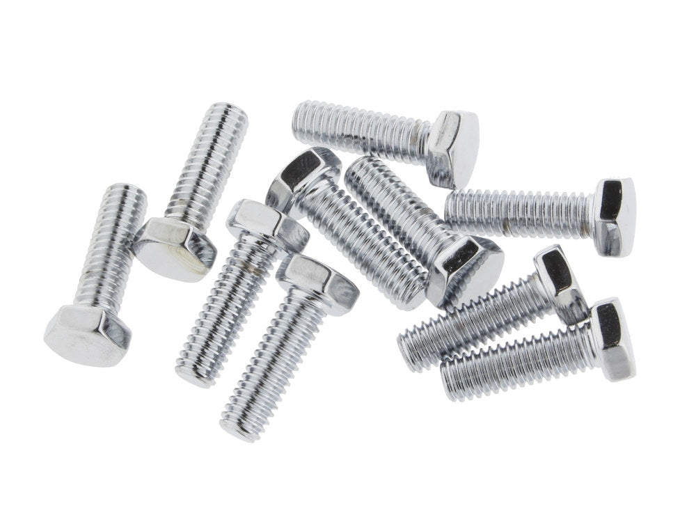 5/16-18 x 1in. UNC Hex Head Bolts - Chrome. Pack 10. - Colony Machine