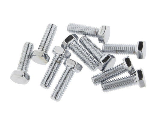 5/16-18 x 1in. UNC Hex Head Bolts - Chrome. Pack 10. - Colony Machine