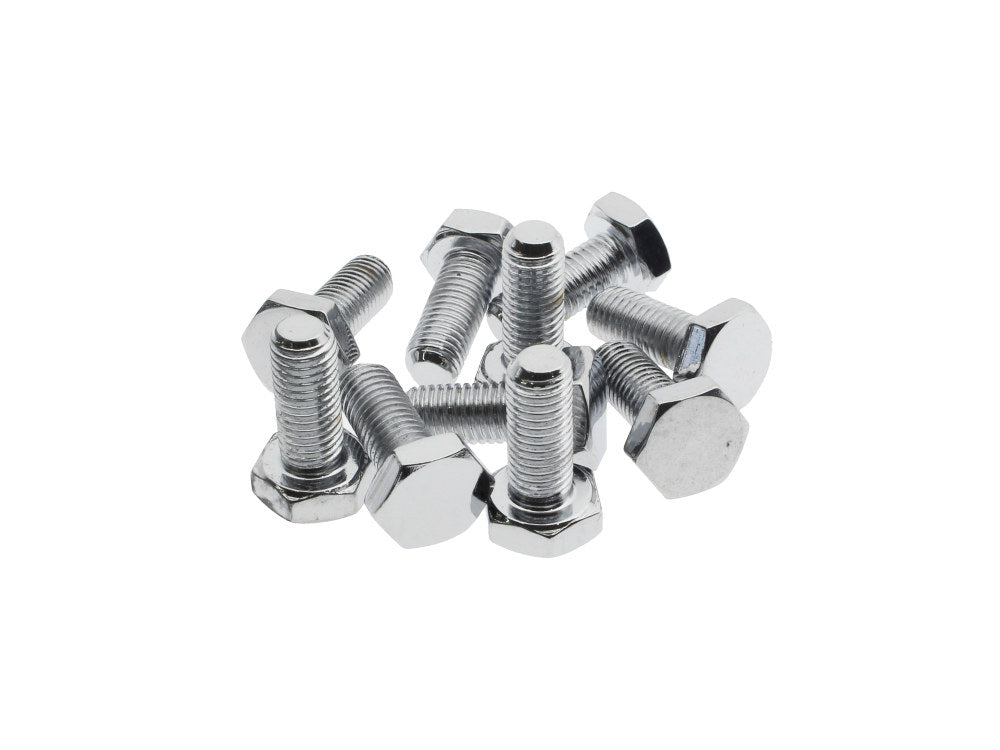 1/4-28 x 5/8in. UNF Hex Head Bolts - Chrome. Pack 10. - Colony Machine