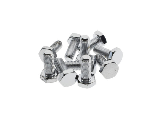 1/4-28 x 5/8in. UNF Hex Head Bolts - Chrome. Pack 10. - Colony Machine