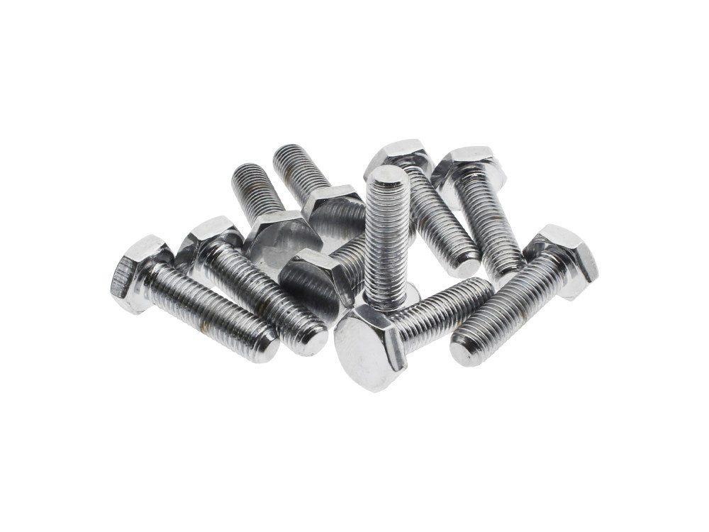 1/4-28 x 7/8in. UNF Hex Head Bolts - Chrome. Pack 10. - Colony Machine