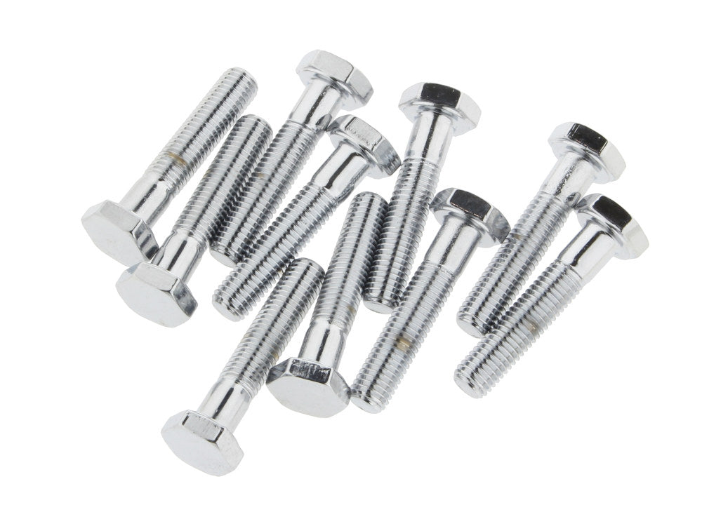 1/4-28 x 1-1/4in. UNF Hex Head Bolts - Chrome. Pack 10. - Colony Machine