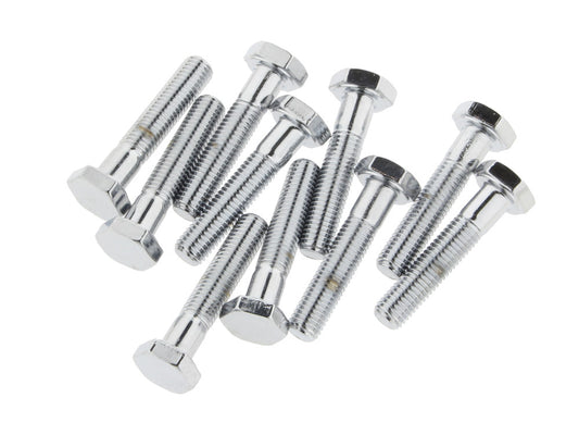 1/4-28 x 1-1/4in. UNF Hex Head Bolts - Chrome. Pack 10. - Colony Machine