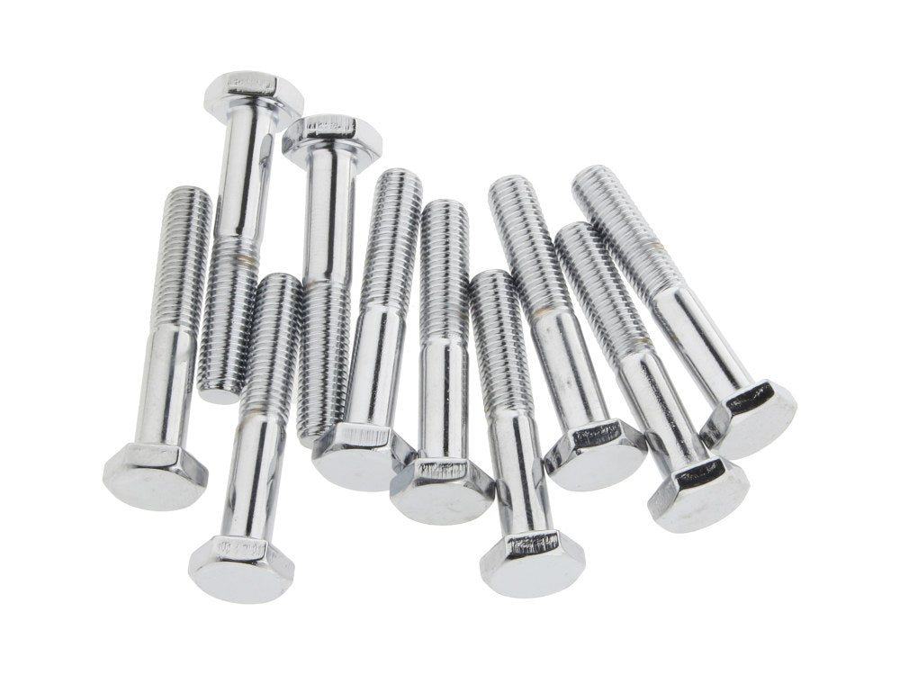 1/4-28 x 1-1/2in. UNF Hex Head Bolts - Chrome. Pack 10. - Colony Machine