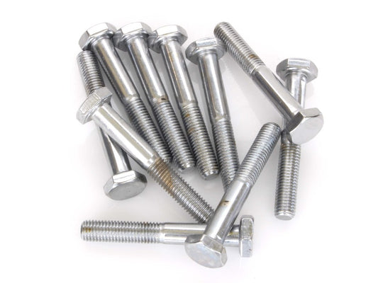 1/4-28 x 1-3/4in. UNF Hex Head Bolt - Chrome. Pack 10. - Colony Machine