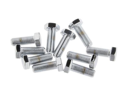 5/16-24 x 7/8in. UNF Hex Head Bolts - Chrome. Pack 10. - Colony Machine