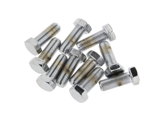 3/8-24 x 1in. UNF Hex Head Bolts - Chrome. Pack 10. - Colony Machine