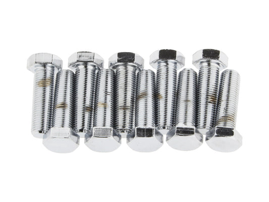 3/8-24 x 1-1/4in. UNF Hex Head Bolts - Chrome. Pack 10. - Colony Machine