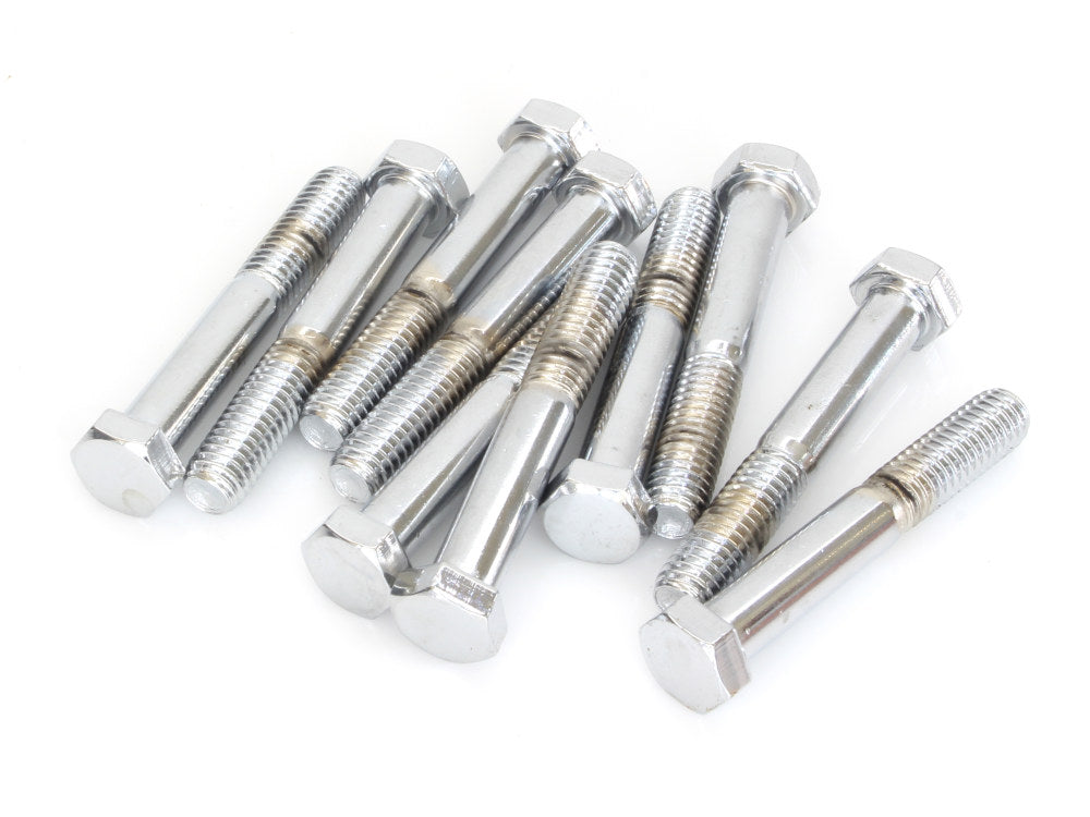 3/8-16 x 2-1/2in. UNC Hex Head Bolt - Chrome. Pack 10. - Colony Machine