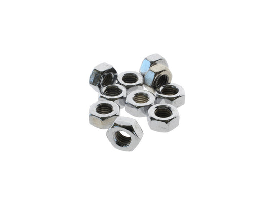 1/4-28 UNF Hex Nuts - Chrome. Pack 10. - Colony Machine