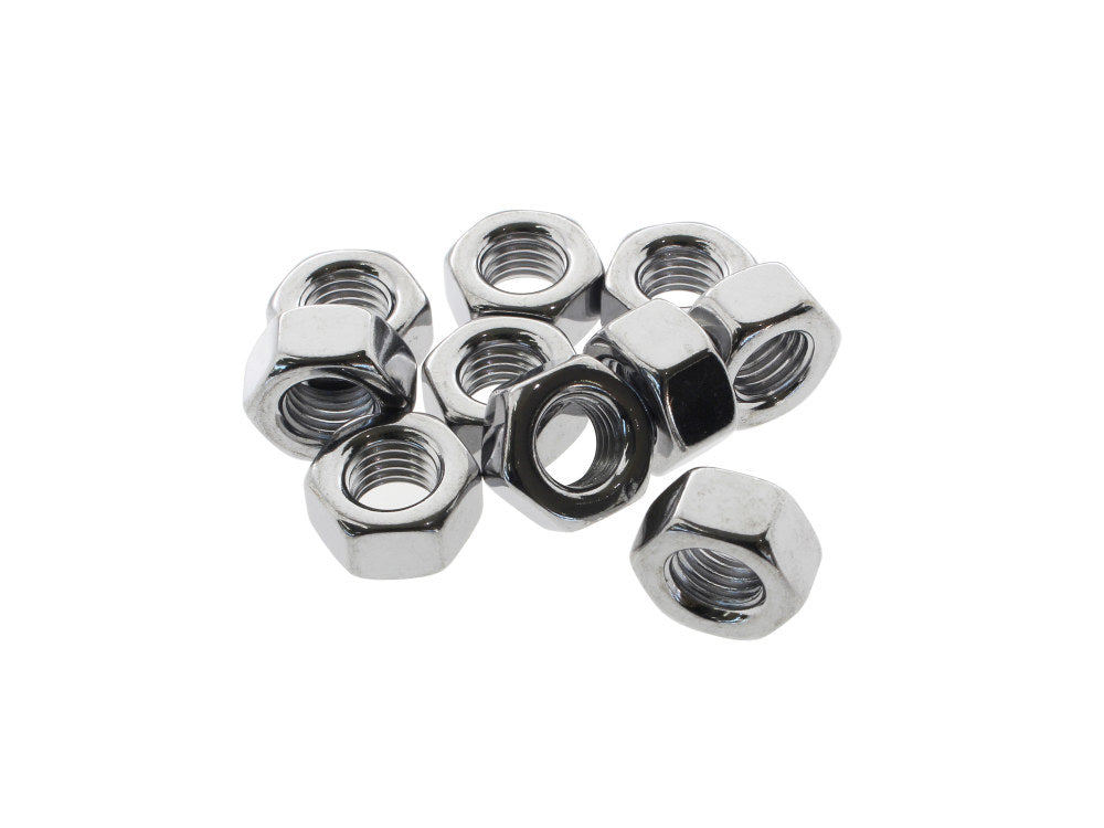 5/16-24 UNF Hex Nuts - Chrome. Pack 10. - Colony Machine