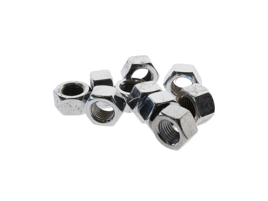 3/8-24 UNF Hex Nuts - Chrome. Pack 10. - Colony Machine