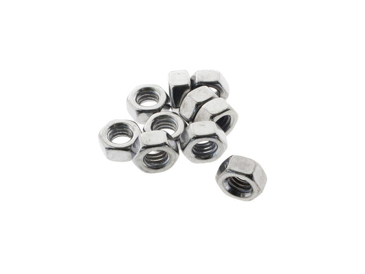 5/16-18 UNC Hex Nuts - Chrome. Pack 10. - Colony Machine