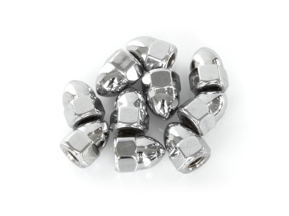 1/4-28 UNF Acorn OEM Style Nuts - Chrome. Pack 10. - Colony Machine