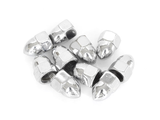 7/16-20 UNF Acorn OEM Style Nuts - Chrome. Pack 10. - Colony Machine