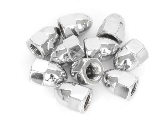 1/2-20 UNF Acorn OEM Style Nuts - Chrome. Pack 10. - Colony Machine