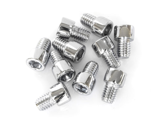 3/8-16 x 1/2in. UNC Polished Socket Head Allen Bolts - Chrome. Pack 10. - Colony Machine