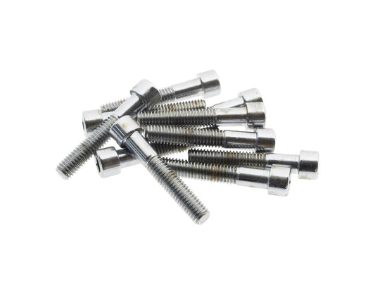 1/4-24 x 1-7/16in. UNF Polished Socket Head Allen Bolts - Chrome. Pack 10. - Colony Machine